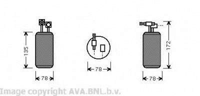 AVA QUALITY COOLING vwd052 -  Осушитель, кондиционер